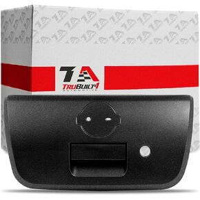 T1A Tailgate Handle & Bezel with Keyhole Fits 2001-2004 Nissan Frontier Pickup Truck, Outside Latch Black Finish, T1A-90606-9Z400