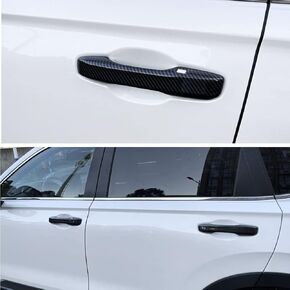 Gloss Black Sport Door Handle Cover Trim for Honda Accord CR-V 2023 2024 HR-V 2023 Civic Integra (with 2 Keyless Holes, Gloss Black) in Kuwait