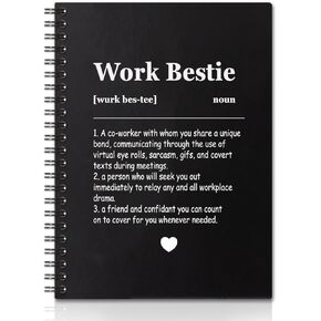 Work Bestie Definition Spiral Notebook/Journal, Notebook Gift for Women Friend Teacher Book Lover, Work Bestie Gift, Colleague Gift, Retirement Birthday Gift for Best Friend, Thank You Gift