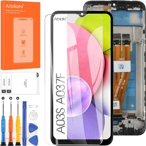 159.5MM Screen for Samsung Galaxy A03s Screen Replacement for Samsung A037F LCD Screen SM-A037F,SM-A037M Touch Display Digitizer Assembly Repair Parts with Frame(Not Fit A037G,A037U,A03)