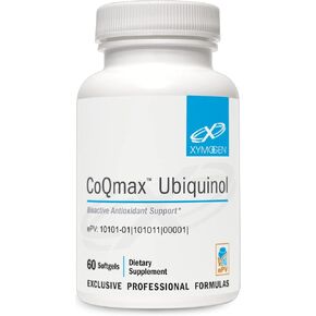 XYMOGEN CoQmax 200mg CoQ10 ubiquinol - Patented, Stabilized Form - Coenzyme Q10 for Antioxidant, Cognitive + Heart Health Support (30 Softgels)