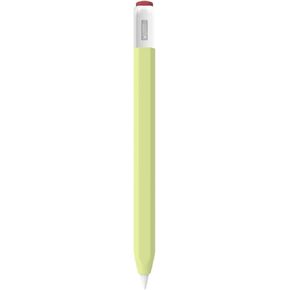 حافظة LOVE MEI من السيليكون لقلم Apple Pencil USB C، تصميم كلاسيكي كلاسيكي من السيليكون حافظة جلدية واقية غير قابلة للانزلاق وقبضة ناعمة لقلم Apple الجيل الثالث (أسود)