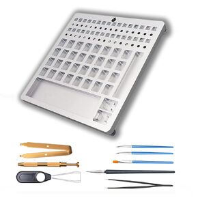 Metal Switch Lube Station Opener Acrylic Lube Station DIY Cover Removal Platform Keycaps Puller for Custom Cherry Mechanical Keyboard
