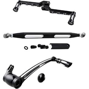 Astra Depot Set Heel Toe Shifter Pegs + Brake Arm Lever Peg Pedal + Shift Linkage Fit 2008-2013 Harley Road King Street Electra Glide