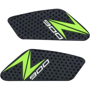 Green Motorcycle Black Rubber Gas Fuel Tank Traction Grip Compatible With Kawasaki Z900