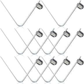 10 PCS Kayak Paddle Spring Snap Clips Stainless Steel Push Button Spring Clip Tube Locking Pin Clip for Camping Awning Tent Pole - Solid Single Pin