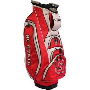 Team Golf NCAA NC State Wolfpack Victory Golf Cart Bag, 10-way Top with Integrated Dual Handle & External Putter Well, Cooler Pocket, Padded Strap, Umbrella Holder & Removable Rain Hood
