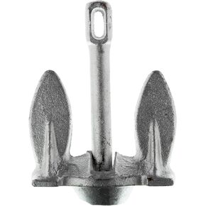 SeaSense Navy Boat Anchor - Ideal for a Small Boats, Pontoons, Fishing Vessels, Kayaks & More - Aluminum Powder Paint Helps Improve Durability & Resist Rust, 10 lbs, for Boats 12’ - 15’,Grey