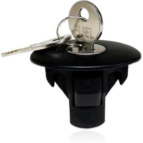 Miytsya قطعة واحدة من غطاء خزان وقود السيارة، استبدال غطاء خزان الوقود 8U5Z9C268B 8U5Z-9C268-B 10524، غطاء حماية لخزان الوقود مع مفتاحين ضد الفقدان والسرقة، متوافق مع Ford (أسود) in Kuwait