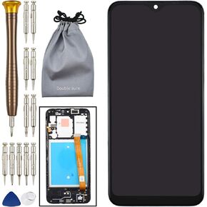 Display Touch Digitizer Glass LCD Screen with Border Frame Replacement for Samsung Galaxy A10e Black SM-A102U SM-S102DL SM-A102U1