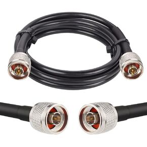 50ft KMR240 Coax Extension Cable N Male to N Male Connector Low Loss Coaxial Cables for 3G/4G/5G/LTE/GPS/WiFi/RF/Ham/Radio to Antenna or Phone Signal Booster Use 50 Ohm(Not for TV) in Kuwait