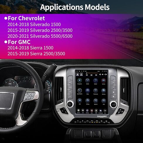 LINKSWELL GEN5 Radio Replacement for Silverado and Sierra 2014 to 2019 Android 9 T-Style Car Stereo 4+64GB Navigation 12.1 Inch Screen Head Unit Multimedia Player with Wireless CarPlay/HDMI in Kuwait