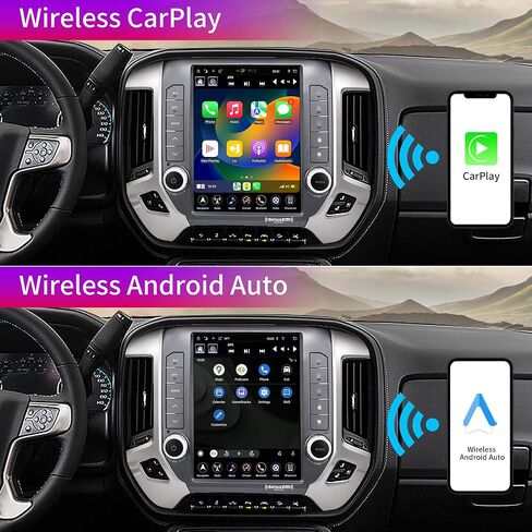 LINKSWELL GEN5 Radio Replacement for Silverado and Sierra 2014 to 2019 Android 9 T-Style Car Stereo 4+64GB Navigation 12.1 Inch Screen Head Unit Multimedia Player with Wireless CarPlay/HDMI in Kuwait
