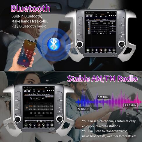 LINKSWELL GEN5 Radio Replacement for Silverado and Sierra 2014 to 2019 Android 9 T-Style Car Stereo 4+64GB Navigation 12.1 Inch Screen Head Unit Multimedia Player with Wireless CarPlay/HDMI in Kuwait