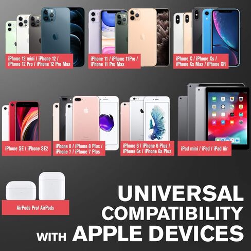 كابل VENA USB C إلى Lightning - 6 بوصة (عبوتان)، (معتمد من Apple MFI) شاحن Apple مجدول من النايلون بقوة 18 وات متوافق مع iPhone 13 12/12 Mini/12 Pro/11 Pro Max/X/XS/XR/ اى باد in Saudi Arabia