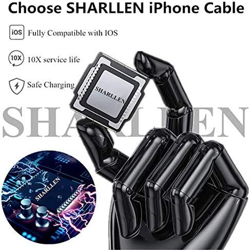 كابل شاحن iPhone USB C إلى Lightning معتمد من MFi من Sharllen، 5 حزم 3 أقدام/6 أقدام/10 أقدام، توصيل سريع للطاقة، مزامنة بيانات من النايلون المضفر من النوع C إلى سلك iPhone متوافق مع iPhone 12/11/XS/XR/X/8/iOS فضي in Kuwait