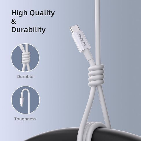 كابل شحن سريع 60 وات USB C إلى C سلك شاحن سريع عالي الطاقة متوافق مع 15 سلسلة iPhone، كابل 4FT للشحن اليومي للمكتب المنزلي in Kuwait