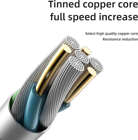 كابل شحن سريع 60 وات USB C إلى C سلك شاحن سريع عالي الطاقة متوافق مع 15 سلسلة iPhone، كابل 4FT للشحن اليومي للمكتب المنزلي in Kuwait