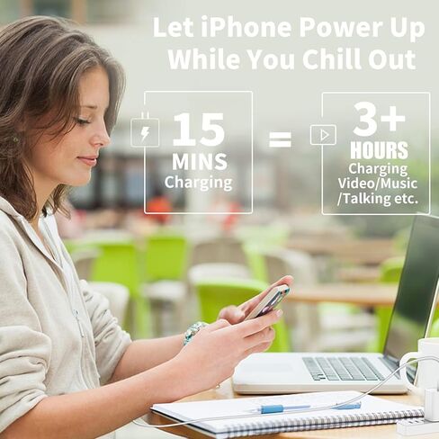 [معتمد من Apple MFi] شاحن iPhone سريع الشحن، Kindtoy 3Pack 20W PD USB-C شاحن طاقة من النوع C + كابل 10FT من النوع C إلى Lightning لهاتف iPhone 14 13 12 11 Pro/XS Max/XR/X/8 /اى باد in Kuwait