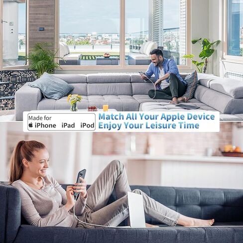 [معتمد من Apple MFi] شاحن iPhone سريع الشحن، Kindtoy 3Pack 20W PD USB-C شاحن طاقة من النوع C + كابل 10FT من النوع C إلى Lightning لهاتف iPhone 14 13 12 11 Pro/XS Max/XR/X/8 /اى باد in Kuwait