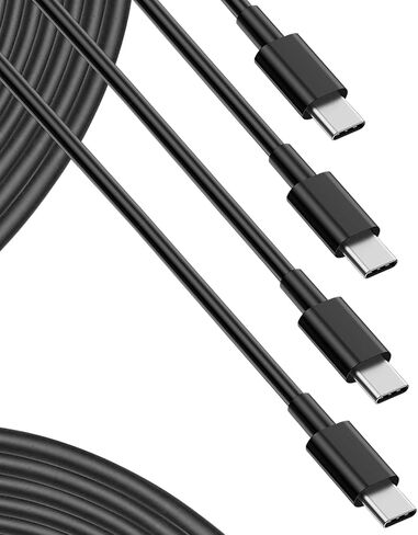 عبوتان - كابلات شحن USB-C إلى USB-C بطول 6 أقدام (60 وات PD) - متينة وطويلة الأمد - شحن سريع للهواتف الذكية (أسود) in Kuwait