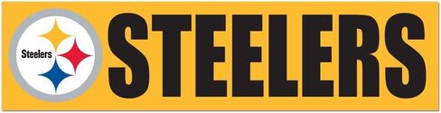 WinCraft NFL Pittsburgh Steelers 13376013 Bumper Strip, 3" x 12", Black in Saudi Arabia