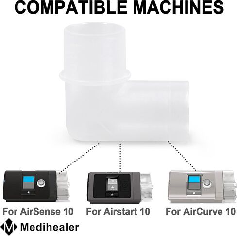 5 عبوات من كوع الأنابيب لـ AirSense10، كوع أنبوبي بديل 37394 لسلسلة RSM 10. لوازم ذات قيمة رائعة من Medihealer. in Kuwait