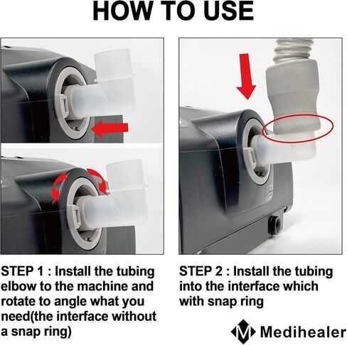5 عبوات من كوع الأنابيب لـ AirSense10، كوع أنبوبي بديل 37394 لسلسلة RSM 10. لوازم ذات قيمة رائعة من Medihealer. in Kuwait