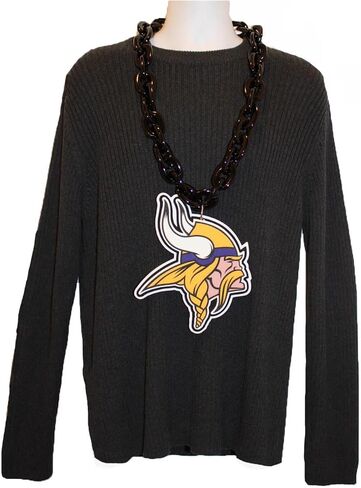 aminco Minnesota Vikings Viking Head Logo NFL Fan Chain, Black in Saudi Arabia