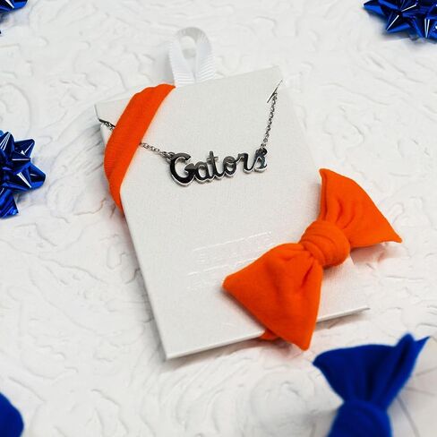 مجوهرات Stone Armory Florida Gator - قلادة نص فلوريدا غاتورز - مضادة للحساسية وقابلة للتعديل 16-20 بوصة - هدايا جامعة فلوريدا in Kuwait