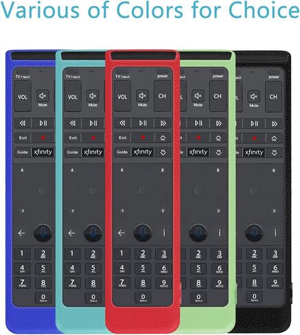 حافظة حماية من السيليكون لجهاز التحكم عن بعد XFinity Comcast XR15 Voice Remote Control مقاومة للصدمات وقابلة للغسل وصديقة للبشرة، غطاء للتحكم عن بعد مع حلقة (يتوهج باللون الأزرق الداكن) in Saudi Arabia