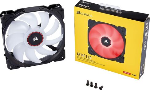 CORSAIR AF140 LED Low Noise Cooling Fan, Single Pack - Red,CO-9050086-WW in Saudi Arabia