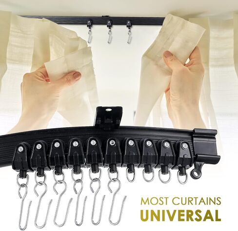 Flexible Bendable Ceiling Curtain Track, (16.4 Feet/ 5 Meters, Black), Ceiling Track Ceiling Mount, for Curtain Track with Track Curtain System, RV Curtain Spacer, Curtain Ceiling Track in Saudi Arabia
