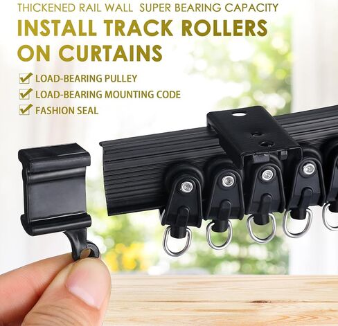 Flexible Bendable Ceiling Curtain Track, (16.4 Feet/ 5 Meters, Black), Ceiling Track Ceiling Mount, for Curtain Track with Track Curtain System, RV Curtain Spacer, Curtain Ceiling Track in Saudi Arabia
