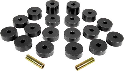 Prothane 1-109-BL Black Body Mount Bushing Kit for CJ5, CJ7, CJ8, YJ and TJ - 18 Piece in Saudi Arabia