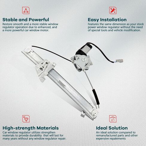 FINDAUTO Power Window Regulator Rear Left Driver Side fit for 2004-2012 for Mitsubishi Galant 748-584 Window Regulator and Motor Assembly with Motor in Kuwait