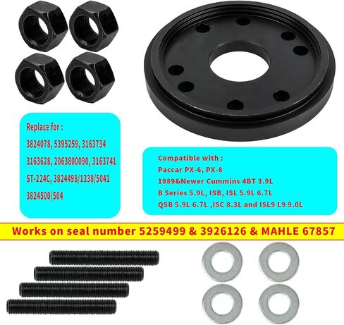 Front+Rear Crankshaft Seal Remover & Installer With Wear Sleeve Installer Tool Set Compatible with Cummins 3.9L 5.9L 6.7L ST-224C 3824078 5395259 2063800090 3164660 1338 5046 in Saudi Arabia