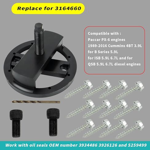 Front+Rear Crankshaft Seal Remover & Installer With Wear Sleeve Installer Tool Set Compatible with Cummins 3.9L 5.9L 6.7L ST-224C 3824078 5395259 2063800090 3164660 1338 5046 in Saudi Arabia