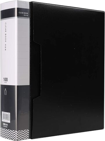 100-Pocket Protector Presentation Book, A4 Size, 200-Page Capacity Available for Report Sheets Artworks Music Sheet,Clippings (Sky Blue - 100) in Kuwait