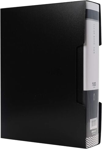 100-Pocket Protector Presentation Book, A4 Size, 200-Page Capacity Available for Report Sheets Artworks Music Sheet,Clippings (Sky Blue - 100) in Kuwait