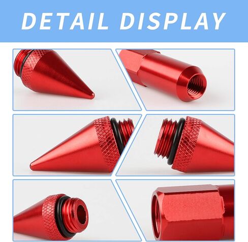 24 قطعة 60 مللي متر مسامير العروة صواميل موالف ممتدة من الفولاذ للحافات M14X1.5 (ذهبي) in Kuwait