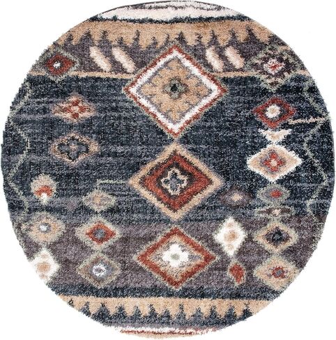 nuLOOM Rosemarie Bohemian Soft Shag Tassel Area Rug, 4' x 6', Blue in Saudi Arabia
