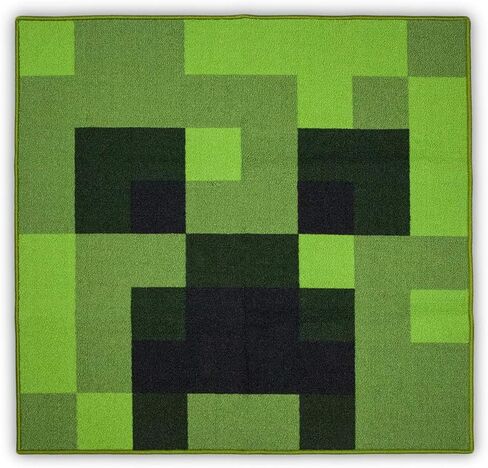 Minecraft Creeper Area Rug | Creeper Rug | 39-Inch Square Area Rug in Saudi Arabia