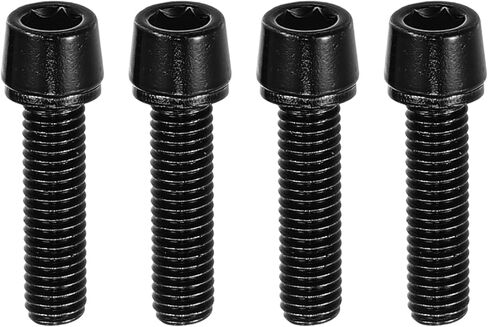 Tapered Bolts Screws for MTB Bike Bicycle Stem Durable M5x20mm Socket Head Cap Bolts Screws Nuts Steel Black (Set of 4) in Kuwait