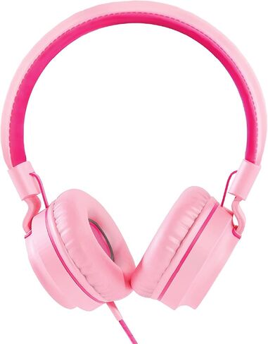 TALK WORKS Corded Headphones for Kids - Over Ear Headphones for Home, School, and Gaming - Lightweight, Portable, Cushioned Earcups, and Adjustable Headband - Comes in Fun Colors - One Size, Blue in Saudi Arabia