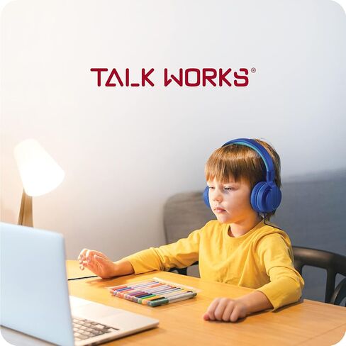 سماعات رأس سلكية للأطفال من TALK WORKS - سماعات رأس فوق الأذن للمنزل والمدرسة والألعاب - أغطية أذن مبطنة خفيفة الوزن ومحمولة وعصابة رأس قابلة للتعديل - تأتي بألوان ممتعة - مقاس واحد، وردي in Kuwait