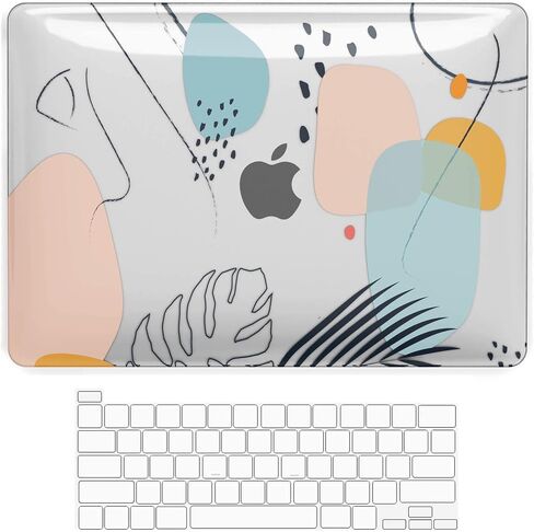 حافظة Feams صلبة لجهاز MacBook Pro 13 بوصة 2023 2022 2020-2016 تم إصدار رقم الموديل A2338 A2289 A2159 A2251 A1989 A1708 A1706 مع غطاء لوحة المفاتيح، مجردة in Saudi Arabia