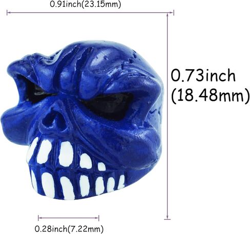 Valve Stem Caps Skull 4pcs Car Tire Valve Caps for Most Vehicles Bikes Motorcycles, Silver 2 in Saudi Arabia