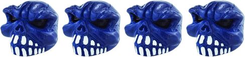 Valve Stem Caps Skull 4pcs Car Tire Valve Caps for Most Vehicles Bikes Motorcycles, Silver 2 in Saudi Arabia