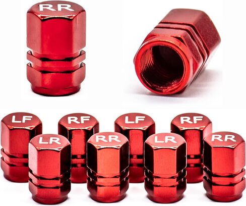 أوه نعم! أغطية ساق الصمام بواسطة Oil Udder | أغطية صمامات إطارات صمام الألومنيوم 2 مجموعة عجلات | نقش بالليزر محدد لموقع العجلة (LF، RF، LR، RR) | 8 عبوات للشاحنة وسيارات الدفع الرباعي والسيارة in Kuwait